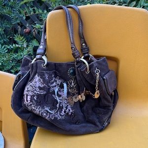 Vintage 90’s juicy couture bag brown fuzzy costume prop